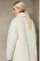 Long white women's coat